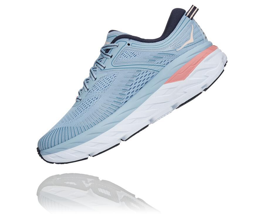 Chaussure Running Hoka One One Bondi 7 Femme - Bleu - GSA-840796